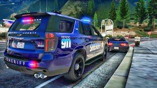 Playing GTA 5 As A POLICE OFFICER Sheriff Monday Patrol| K9| GTA 5 Lspdfr Mod| 4K