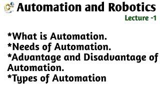 What is Automation//Types of Automation.