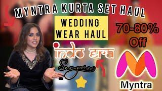 Myntra 2024 Trendy Collection *Kurta Set Haul* Velvet Kurta set, Embroidered Kurta pant with dupatta