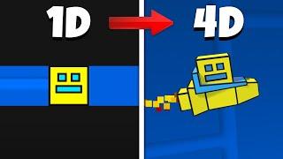 Recreating Geometry Dash from 1D to 4D (in unity)