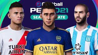 LIGA ARGENTINA: TODAS SUS CARAS Y STATS | PES 2021 | LIGA PROFESIONAL DE FÚTBOL