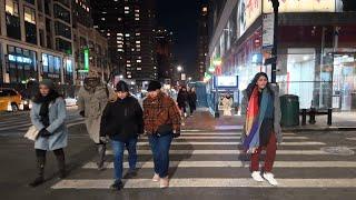 New York City  [4K] - Manhattan at NIGHT! Walking the Upper Eastside!