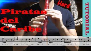 Piratas del Caribe - Tutorial flauta con partitura | Karaoke instrumental