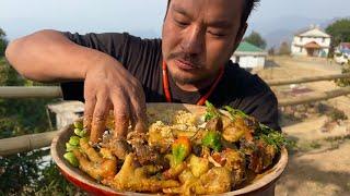 Must try this Chicken and pork mixture curry perfect combo || stinky beans and fresh king chilly.