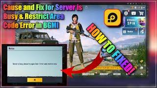 How to Play BGMI On LD Player | Cause and Fix for Server is Busy & Restrict Area Code Error in BGMI