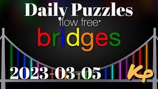 Flow Free Bridges - Daily Puzzles - 2023-03-05 - March 5th 2023