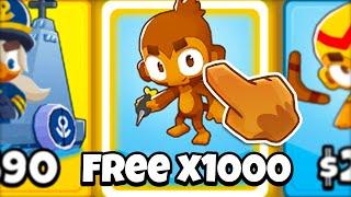 First to 1,000 free Dart Monkeys wins (BTD 6)