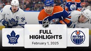 NHL Highlights | Maple Leafs vs. Oilers - February 01, 2025