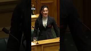 New Zealand MP Hana-Rawhiti Maipi-Clarke performed haka in parliament#short #viral #trending