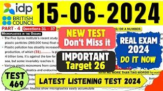 IELTS Listening Practice Test 2024 with Answers | 15.06.2024 | Test No - 469