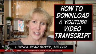 How to Download the Transcript for a YouTube Video