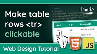 Make your table rows clickable (with a link) - Web Design Tutorial