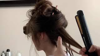 Фальш -дреды укладка на утюжок  Fake dreads hairstyle