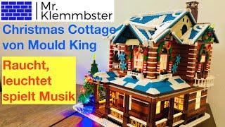 Weihnachtshaus - Christmas Cottage von Mould King 16011 - Es raucht, leuchtet und spielt Musik.