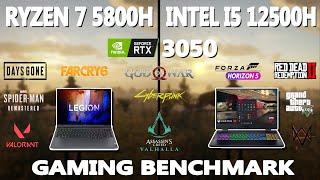 Ryzen 7 5800H vs Intel i5 12500H Gaming Benchmark Test in 2023 | #rtx3050 | @StealthGamerSG
