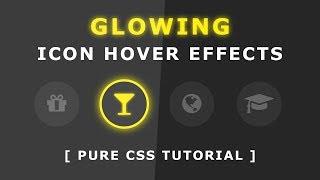 Pure CSS Glowing Icon hover Effect - Css3 Hover Effects - CSS Glow Effect on Hover