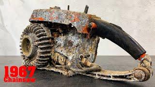 1967 STIHL Chainsaw Restoration | Fully Restore Chainsaw Rotten