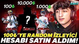 100 TLYE RANDOM İZLEYİCİ HESABI SATIN ALDIM! ( NERDEYSE FULL HESAP ÇIKTI!  ) - PUBG Mobile