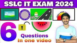 SSLC IT 2024 Chapter 1 Practical | Inkscape | 6 Questions | IT Exam