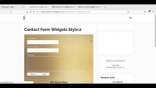 Best Custom Blogger Contact Form Widgets HTML Code