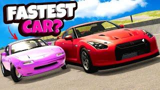 Drag Racing But We Use the WEIRDEST FASTEST Cars in BeamNG Drive Mods!