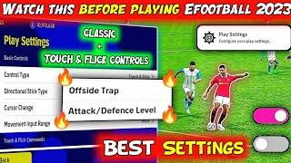 Best New Settings After Update Efootball 2023| Best Play Settings Efootball 2023 Mobile