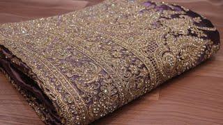 ARNG-3136 “The Royal Purple” Vol 3 Premium Designer Saree||Barbari Fabric||Crystals||Zari