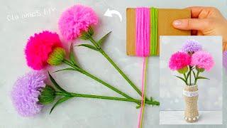 It's so Beautiful  Super Easy Flower Craft Ideas with Wool - DIY Amazing Yarn Flowers