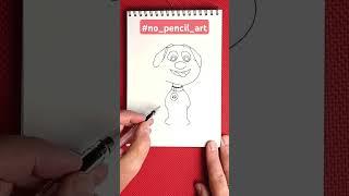 Puppy quick drawing, all process in 20 seconds #drawdog #shortsviral