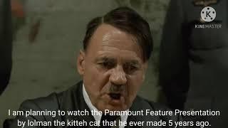 Hitler plans to watch the scarier Paramount Feature Presentation with Fegelein