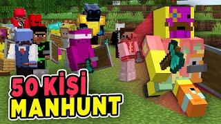 Minecraft Manhunt ama 50 Kişi Avcı (52 Öldürme İle Rekor!)