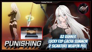 PGR Global X NieR:Automata: A2 Banner Lucky F2P Gacha Summon & 2 Signature Weapon Pull