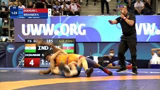 1/2 FS - 60 kg: S. JASKARAN (IND) v. A. IBRAHIMOV (AZE)