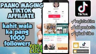 Tiktok affiliate without 1K followers | step by step  tutorial 2024