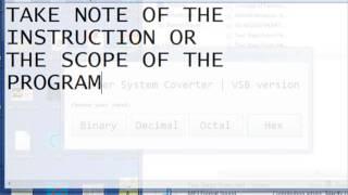 Number System Converter using Visual Basic (VB.net)