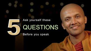 Ask yourself these 5 Questions before you speak| Buddhism in English #lifeanddharma