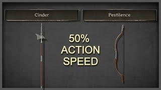 I ran Cinder and Pestilence with 50% ACTION SPEED