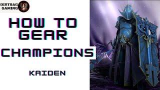 HOW TO GEAR KAIDEN | Great Epic Champ! | Raid Shadow Legends Gear Guide