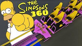 360 THE SIMPSONS HOUSE Roller Coaster VR  🟨 POV immersive Virtual Reality 4K 3D ride