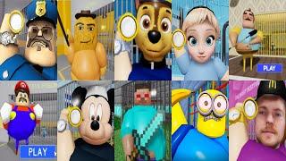 All Games BARRY PRISON RUN Roblox Gegagedigedagedago Paw Patrol Frozen Elsa Hello Neighbor Minecraft