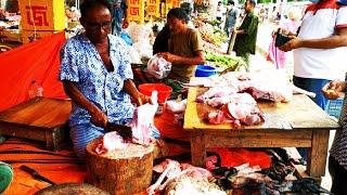 Goat Meat Cutting Skills | Mutton Meat Shop | Mutton Cutting & Selling Market