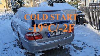 Cold Start -19°C/-2F Mercedes-Benz E270 CDI (177 Hp) "05