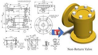 Non-Return Valve Parts and Assembly using SOLIDWORKS | SOLIDWORKS tutorials for beginners