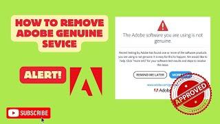 How to remove adobe genuine service alert (Easy 2024)