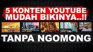 IDE KONTEN TANPA NGOMONG & TANPA MUKA, cocok Buat Pemula : Ide Konten Youtube 2023