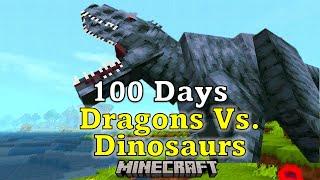 100 Days Dragons vs  Dinosaurs in Minecraft / Epi. 02: Can our Apex T-REX Beat a GIGA?