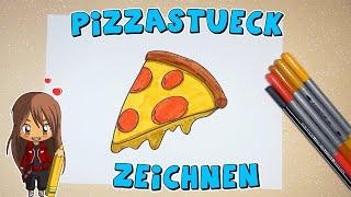 Pizza einfach malen für Kinder | ab 6 Jahren | Malen mit Evi | deutsch