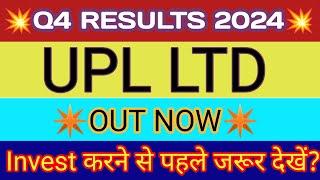 UPL Q4 Results  UPL Results Today  UPL Share Latest News  UPL Results 2024  UPL Results Q4 2024