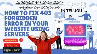 How to fix 403 forbidden error in your website using servers | SEO Tutorials