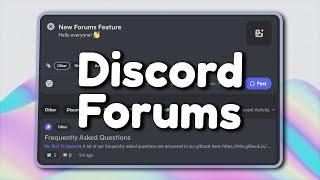 How to get Discord Forum Channels!